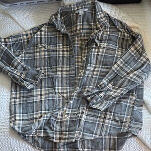 Old Navy Plaid Boyfriend Button-Down Shirt